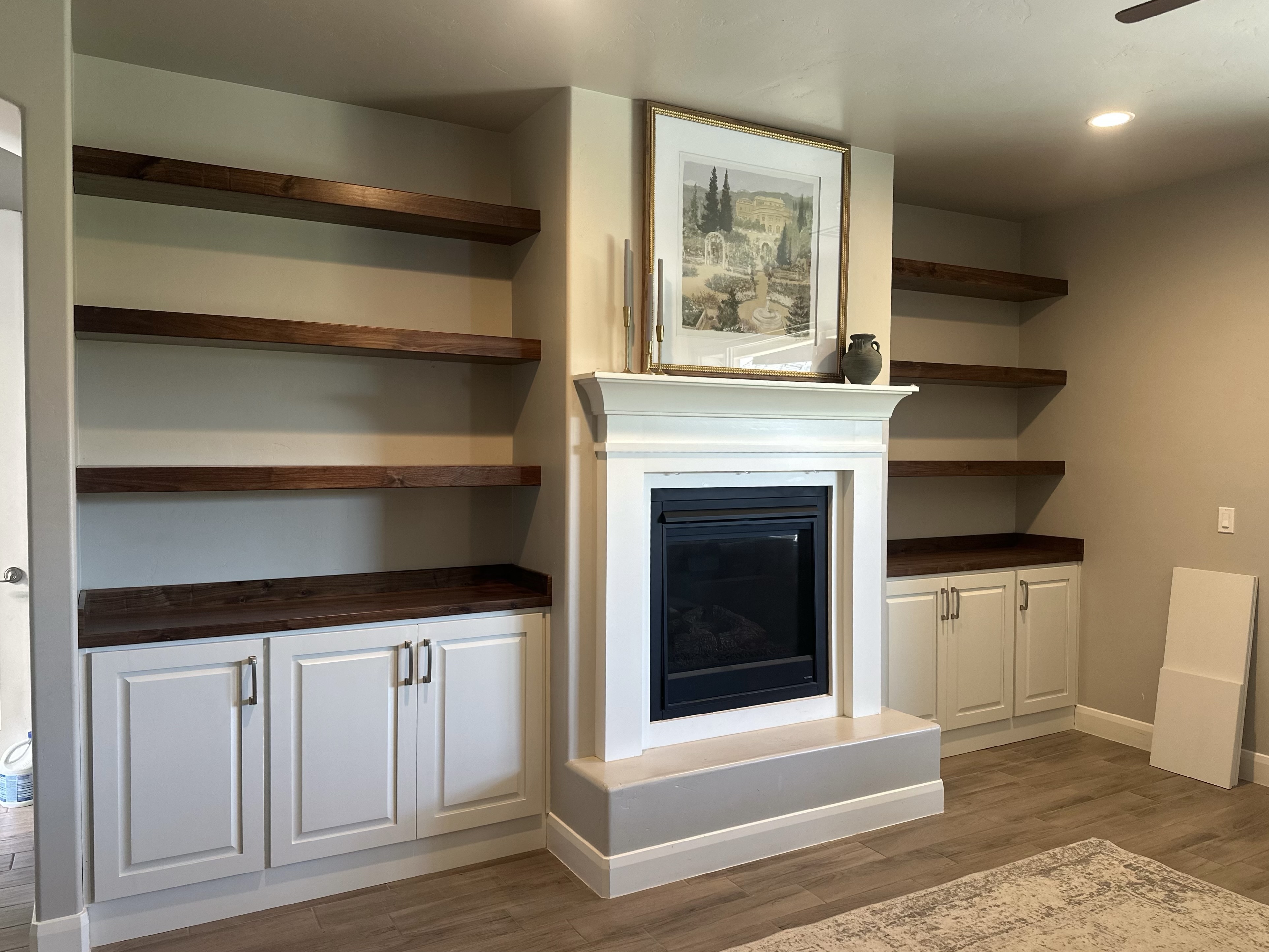 Custom built-in fireplace surround